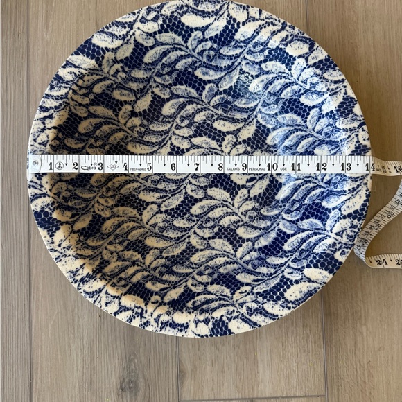 Terrafirma Ceramics Fern Cobalt Large Handmade   Super Bowl Studio Pottery USA - Picture 8 of 10